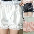 thumbnail image 4 of Women Girls Lolita Bloomers Ruffles Lace Trim Maid Loose Pumpkin Pants Solid Gothic Security Shorts Vintage, 4 of 16