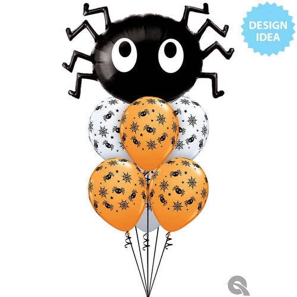 11 inch Qualatex Spiders Webs & Stars Latex Balloons (50 Pack) - Party Supplies Decorations