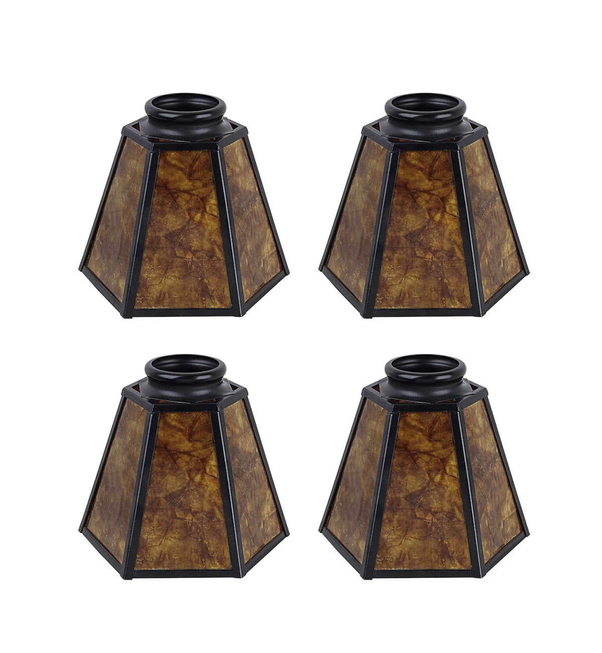 Aspen Creative 230654 Amber & Black Hexagon Shaped Transitional Style