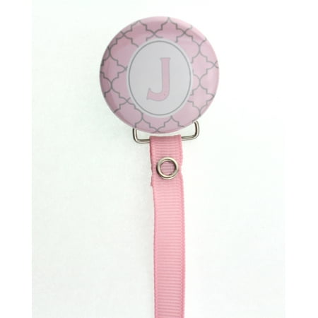 Personalized Initial Moroccan Tile Pacifier Clip