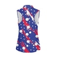 thumbnail image 3 of Uorisanigo Star Golf Quick Dry Athletic Shirts for Women Versatile 1/4 Zipper Women's Sleeveless Golf Tennis Shirts Casual Relaxed Workout Tank Tops for Women, 3 of 7