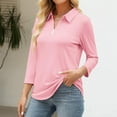 thumbnail image 4 of Seductiva Women's Classic-Fit Short Sleeve Women's 3/4 Sleeve Tops V Neck Button Shirts Casual Basic Tees Blouse Casual Dressy Fashion Trendy Clothes 2025 Fashion Basic Casual, 4 of 6