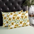 thumbnail image 4 of Sunflower Throw Pillow Cover 24 x 36 Inch Decorative Pillow Cover Vintage Summer Botanical Yellow Green Lumbar Pillowcase Seasonal Rectangle Cushion Case for Couch Sofa Bed Living Room, 4 of 7