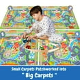 thumbnail image 5 of Socofuz Kids Learning & Game Rug 3'x4', Non-Slip Carpet, Kids Car Town City Roadmap Rug for Playroom Bedroom Boys, Track Carpet Kids Car Play Rugs, 5 of 9