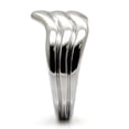 thumbnail image 5 of Womens Rings High polished (no plating) Stainless Steel Ring with No Stone TK032, 5 of 5