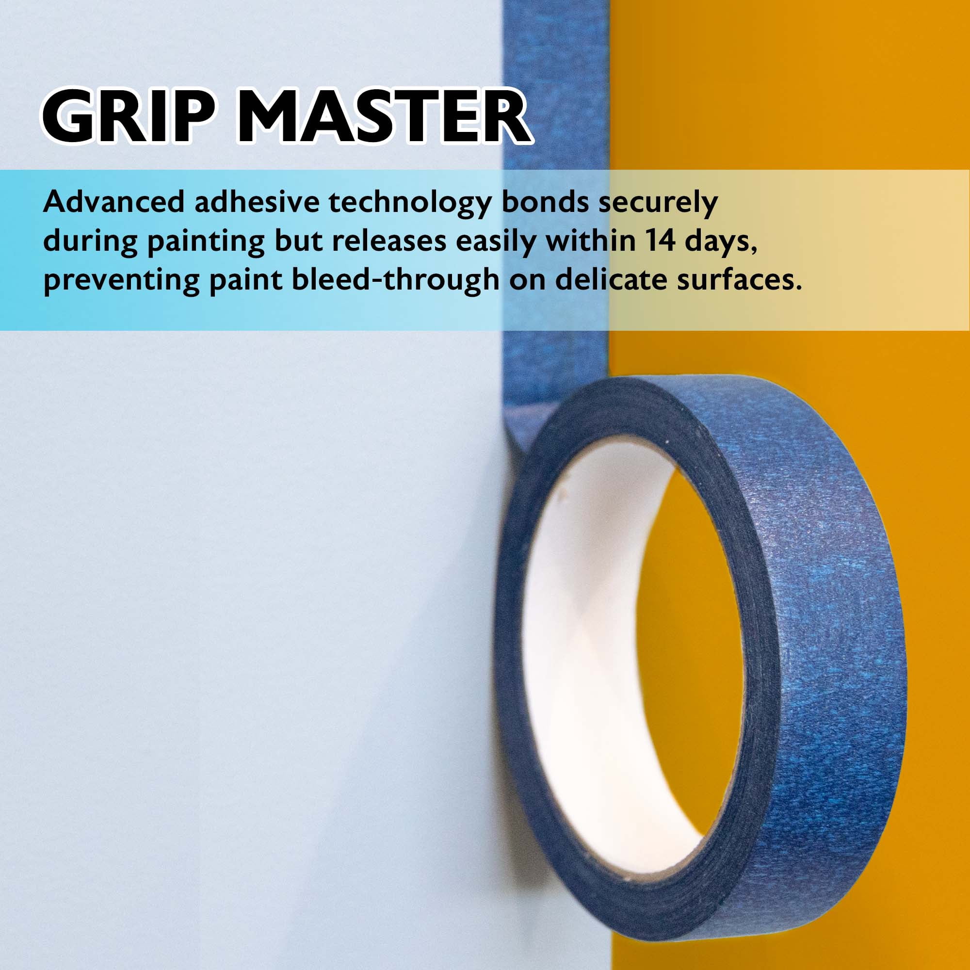 BAZIC Products Blue Painters Tape 0.94 Inches x 30 Yards, 36 Rolls, Blue Masking Tape Paint Tapes Easy Removal No Residue