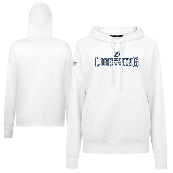 Women's Levelwear White Tampa Bay Lightning Adorn Journey Pullover Hoodie