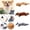 Z_3Pack, variant on Dog No Stuffing Plush Toy - Squeaky Crinkle Chew Fetch interactive Toy, Tough Durable for Small/Medium/Large Dogs,Dark Gray
