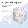 thumbnail image 3 of Cauagu Easter Colorful Rabbit Pattern 1 Pcs Working Caps,Adjustable Working Hats Elastic Scrub Hats Nurse Scrub Cap Nurse Hats Elastic Tie Back Hats Unisex,One Size, 3 of 7