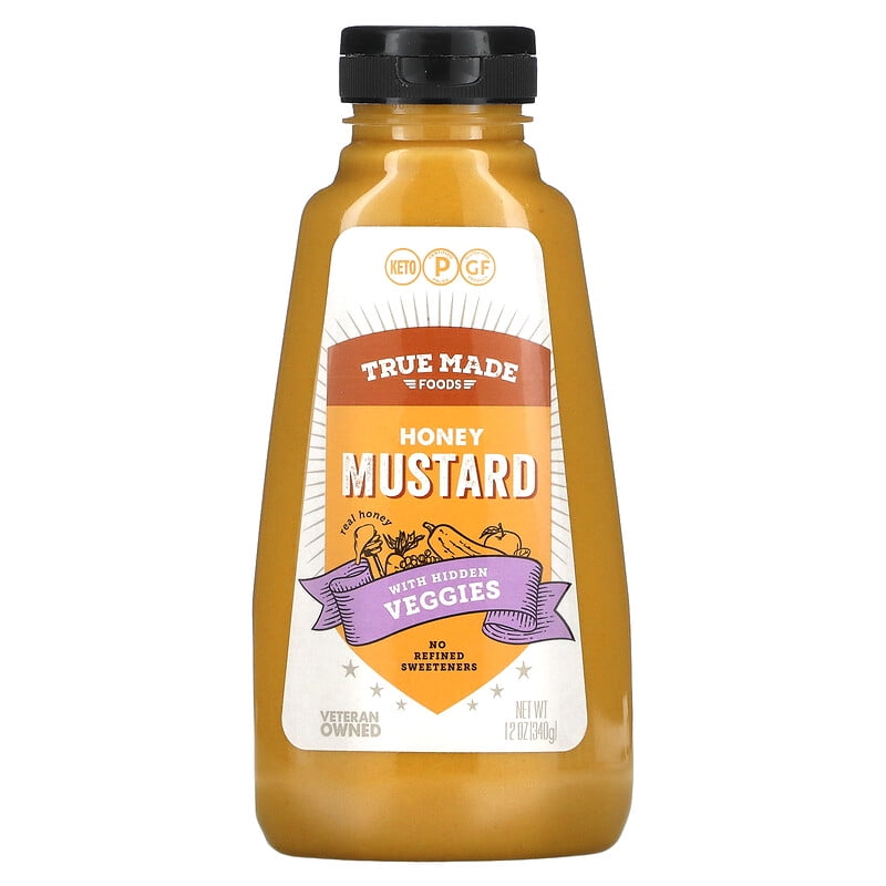 True Made Foods Honey Mustard with Hidden Veggies 12 oz (340 g) Pack of