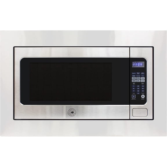 Built-In Microwave Oven, 1200W, 10 Power Levels, Pre-Set Cooking, Express Cook, Sensor & Speed Cooking, Silent Mode, Glass Turntable, 2.2 Cu.Ft., Metallic
