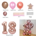 thumbnail image 3 of 32 globos de látex metálicos para decoración de cumpleaños de adultos, globos de aluminio con números de oro rosa, suministros para fiestas de cumpleaños de 18, 21, 30, 40, 50 y 60 años, 3 of 5