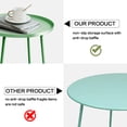 thumbnail image 5 of Fionafurn Round Side Table, Metal End Table, Small Patio Coffee Table for Porch Yard Balcony Garden, Green, 5 of 6