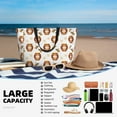 thumbnail image 3 of Yiaed Wooden Barrels With Honey Print Large Capacity Beach Travel Bag - Waterproof Zipper Vacation Tote for Sandproof Storage, and Camping, 3 of 5