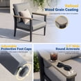 thumbnail image 6 of Muphyers Aluminum Patio Chairs with Ottomans, 4-Piece Outdoor Patio Furniture Set with 5.1" Cushions, Heavy Duty Armchairs with Footrests, Rust-Resistant Dining Chairs for Lawn Deck Porch,Gray, 6 of 11