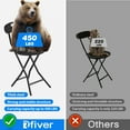 thumbnail image 6 of TAVR Furniture 1 Pack 18 inch Folding Bar Stool with Backrest and Handle for Adults up to 350lbs for Outdoor, 6 of 10