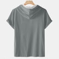 thumbnail image 4 of Pantalones Cortos Casuales para Hombre Impresión Digital Pullover Camiseta con Capucha Deportiva de Fitness, Blusa de Cuello Redondo de Poliéster para Al Aire Libre, Diaria Y Toda la Temporada, 4 of 4