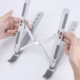 thumbnail image 2 of pitrice Adjustable Laptop Support Stand Foldable Non-Slip Desktop Notebook Holder Riser Aluminum Tablet Bracket, 2 of 9