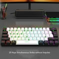 thumbnail image 4 of Clavier de Jeu Rétroéclairé RVB avec Souris, Sensation Mécanique Clavier Rétroéclairé 61 Touches avec Pieds d'Inclinaison Réglables, Prêt à l'Emploi pour, 4 of 7