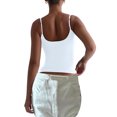 thumbnail image 5 of Women Cami Shirts Square Neck Sexy Tank Top Spaghetti Strap Tshirts Slim Fit Blouse Summer Casual, 5 of 5