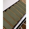 thumbnail image 3 of Sage Green Stair Treads for Wooden Steps Indoor Runner Rug Carpet, Brown Solid Color Simple Abstract 4 Pieces Peel and Stick Staircase Step Treads Covers Washable Throw Door Mats, 30"x8", 3 of 5