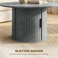 thumbnail image 4 of HOMCOM Table Basse Ronde, Table Centrale 31,5 Pouces avec Rangement, Gris Ciment, 4 of 9