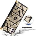 thumbnail image 4 of CCSmaller for Samsung Galaxy A04e Case for Women Girly, Cute Elegant Metal Decoration Corner Soft TPU Bumper Case with Ring Kickstand Cover for Samsung Galaxy A04e BF Plaid Gold, 4 of 8