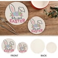 thumbnail image 3 of SKYSONIC Bunny Ears Eggs Pot Holders Trivets, 2 Pcs Heat Resistant Trivets,Happy Easter Cotton Thread Weave Mats for Hot Pads Pans Pot Bowl Teapot for Kitchen Decor, 3 of 7