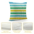 thumbnail image 4 of Chilfamy  Striped Throw Pillow Cushion Cover, Rainbow Colored and White Fun Horizontal Lines Room Red Yellow Blue Green Art, Decorative Square Accent Pillow Case, Rainbow Colors, 4 of 5