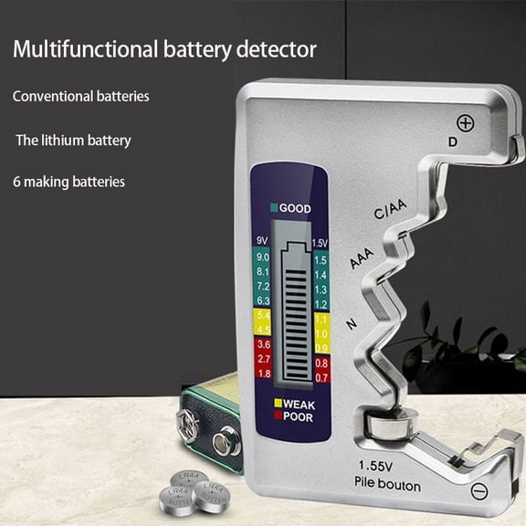 Universal Digital LCD Battery Tester Checker C D N AA Ce 9V 1.5V AAA Button