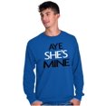 thumbnail image 4 of Aye Matching Set His Hers Cute Funny Men's Long Sleeve Tee T Shirt Brisco Brands 2X, 4 of 4
