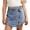 1-Light Blue722, variant on Kiijoy Tween Girls Denim Skort Casual Button Front High Waisted Jean Skirt, Sizes 1-16