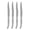 Silver/Stainless-Steel, variant on French Home Laguiole Connoisseur 4-Piece Steak Knife Set with Ivory-Colored Handles