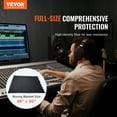 thumbnail image 2 of VEVOR Sound Dampening Blanket, 96" x 80", Extra Large Studio Grommeted Blanket with Grommets, Light Blocker for Door Acoustic Noise Blocking Blanket Studio Sound Absorption Sheet, Black, 2 of 9