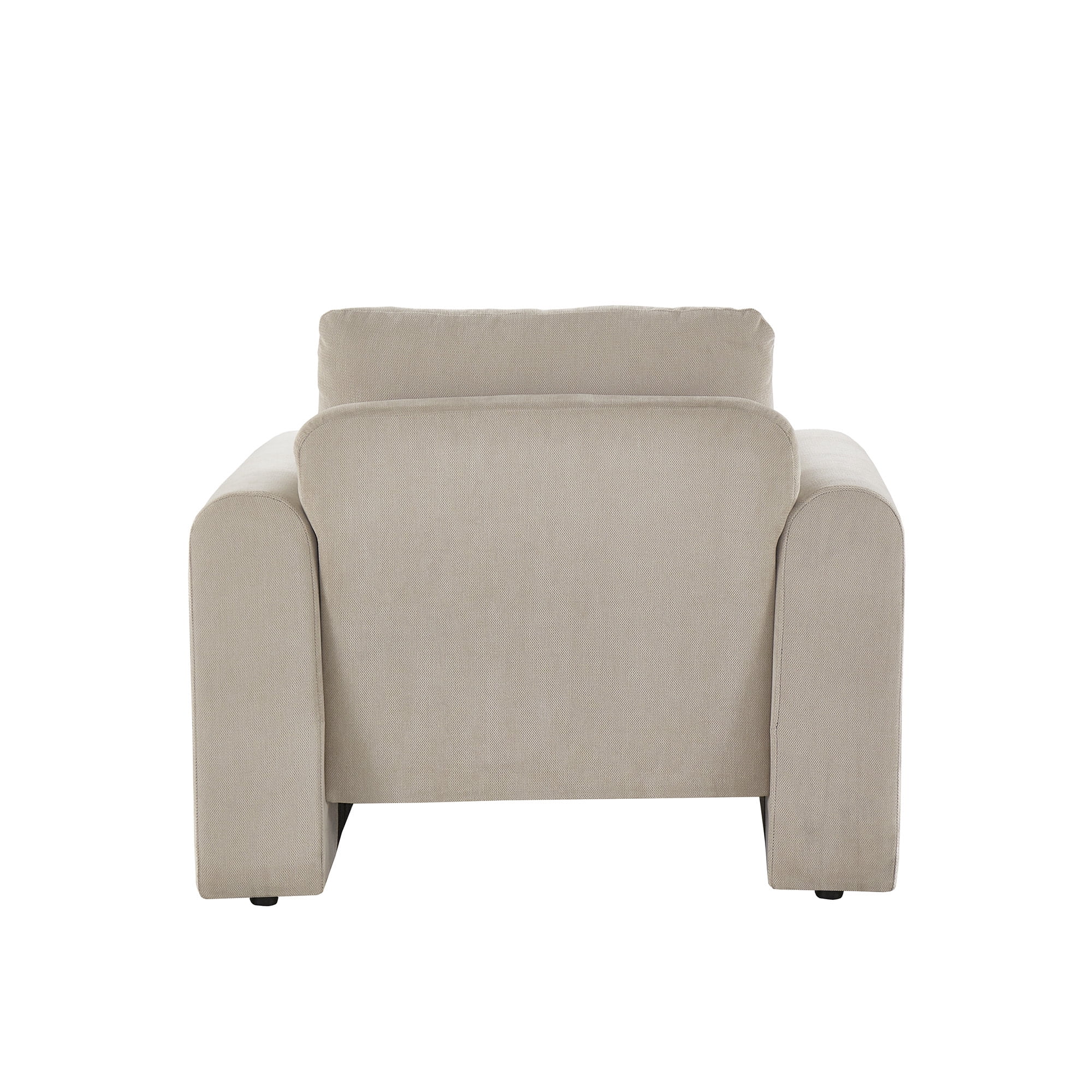 Weston Home Hampden Rounded Arm Chenille Upholstery Accent Chair, Beige