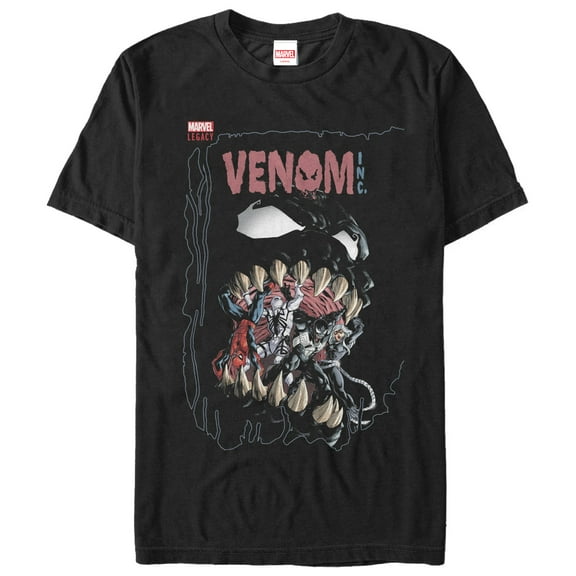 Men's Marvel Legacy Venom Teeth Graphic Tee Black X Large