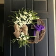 thumbnail image 2 of Vikakiooze Home Decor Under $5, The Door Of The Spring Easter Wreath Is Decorated With A Cross, The Front Door Is Decorated With A Bouquet Wreath, And The Simulated Plant Flower Link, 2 of 5