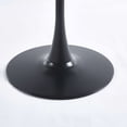 thumbnail image 4 of Brown Round Dining Table, 31.5" Tulip Table Kitchen Dining Table for 2-4 People with MDF Table Top & Pedestal Base, Mid-Century End Table Leisure Coffee Table Office Living Room Table, 4 of 17