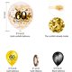 thumbnail image 2 of PIX-LINK Globos de cumpleaños 60, 30 unidades, globos de oro negro de 12 pulgadas, globos de confeti de látex, suministros de decoración para fiestas de 60 años lyd modelStyleType, 2 of 7
