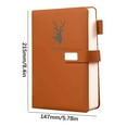 thumbnail image 2 of Notebooks for Work, Hwkond Business Notebook Thick A5 Leather Journal Deluxe Office Notepad Notebook Meeting Notes Book Large-sized Work Diary Clearance Under $5, 2 of 9