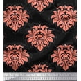 thumbnail image 1 of Soimoi polyester Crepe Fabric Seamless Baroque Damask Printed Craft Fabric by the Yard 52 Inch Wide, 1 of 3