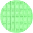 thumbnail image 1 of Ahgly Company Indoor Round Solid Emerald Green Modern Area Rugs, 3' Round, 1 of 4