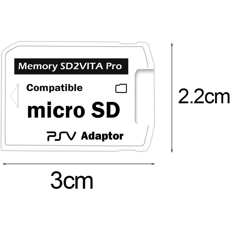 2Pcs Sd2Vita Pro Adapter 3.0 Compatible with Ps Vita 3.60 Henkaku