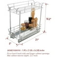 thumbnail image 4 of OCG 2 Tier Pull Out Slim Cabinet Organizer and Storage for Narrow Cabinet 5" W x 21" D x 16.2"H, 4 of 6