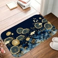 thumbnail image 5 of 1pc Golden Lotus Flowers on Dark Absorbent Non-Slip Bathroom Thickened Flannel Rug Decor,Soft,Quick Drying,Suitable For Indoor/outdoor Use,Bathrooms,Bedrooms,Kitchens,Terrace,Laundry Rooms,16"x24", 5 of 9