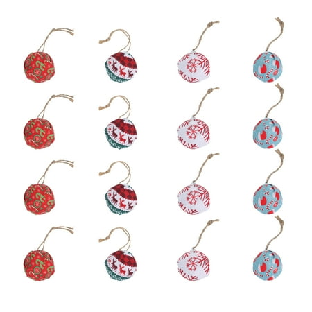 

16Pcs Christmas Tree Pendants Christmas Froth Balls Xmas Pattern DIY Supplies