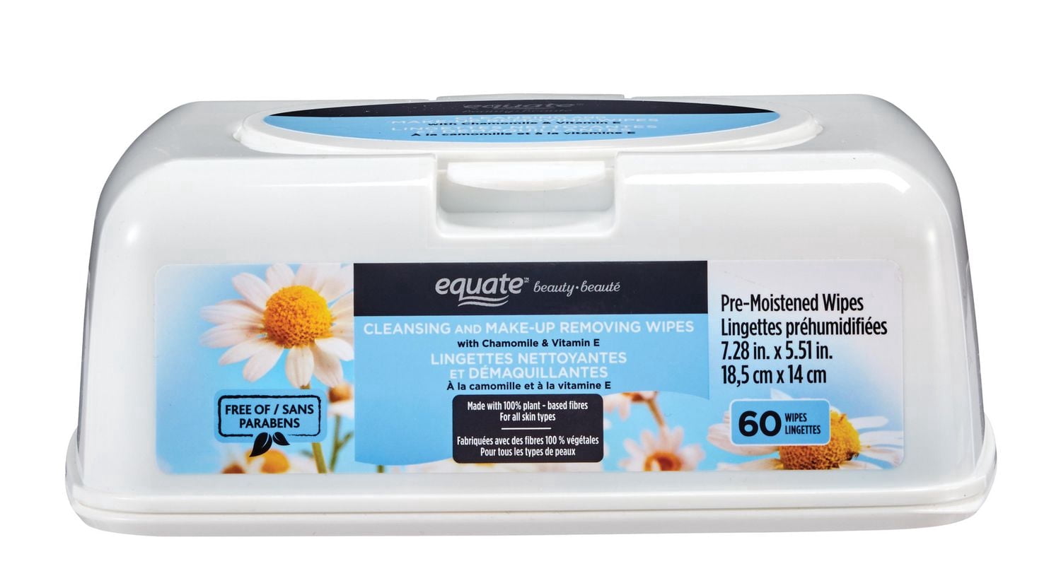 Equate Beauty Cleansing and Make-up Removing Wipes 60TUB