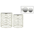 thumbnail image 7 of Urban Trends Metal Round Nesting Accent Table with Mirror Top and Round Base Set of Two Metallic Finish Champagne, Champagne, 7 of 7