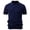 Navy, variant on Men's Johnny Collar Striped Knit Shirts Short Sleeve V Neck Texture Tops Soft Comfortable Old Money Business Casual Golf Stylish Shirts Army Green XL
