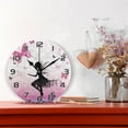 thumbnail image 2 of Coolnut Butterfly Girl Wall Clock Round Vintage Silent Non Ticking Battery Operated Accurate Arabic Numerals Design for Home Kitchen Living Room Bedroom 10 Inch Home Decor, 2 of 6